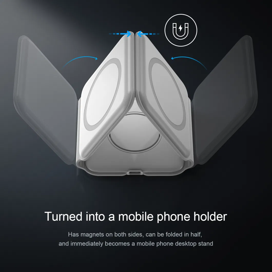 15W 3 in 1 Foldable Magnetic Wireless Charger for iPhone Apple Watch Airpod 3