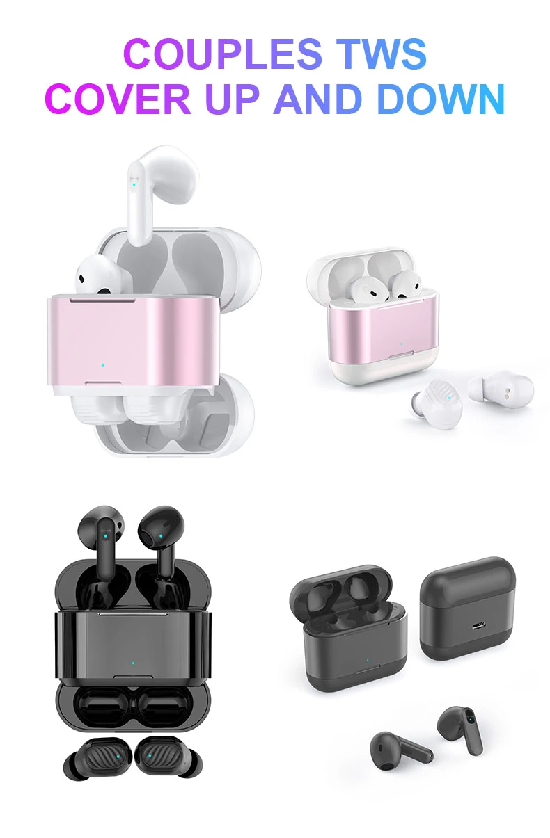 New Private Design Two Pairs of Earbuds in One Charging Case Tws 4 Earbuds Low Latancy Earphone